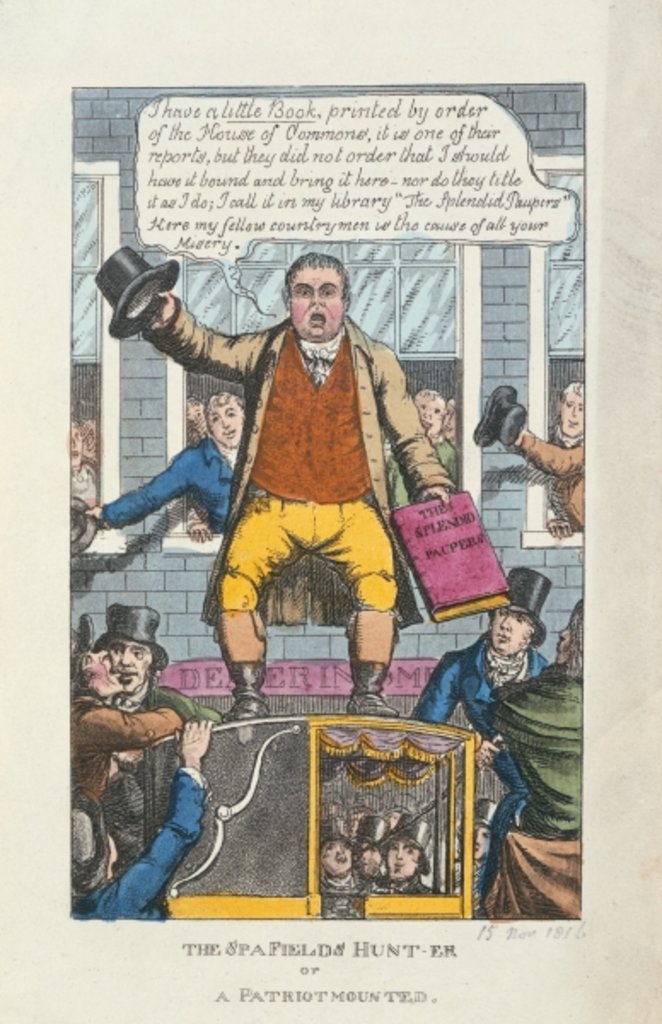 Detail of The Spa Fields Hunt-er or a Patriot Mounted, 1816 by English School