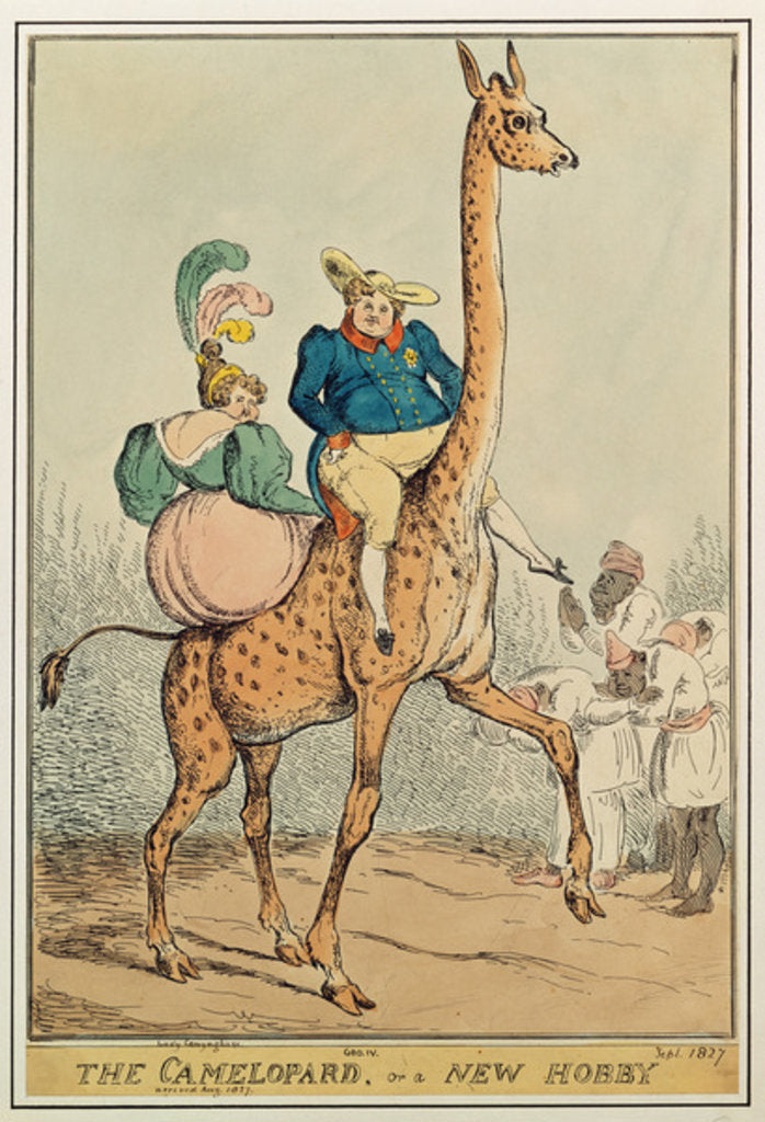Detail of The Camelopard, or a New Hobby, 1827 by William Heath