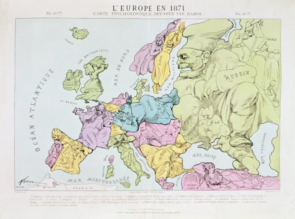 Detail of L'Europe en 1871, 1871 by Paul Hadol