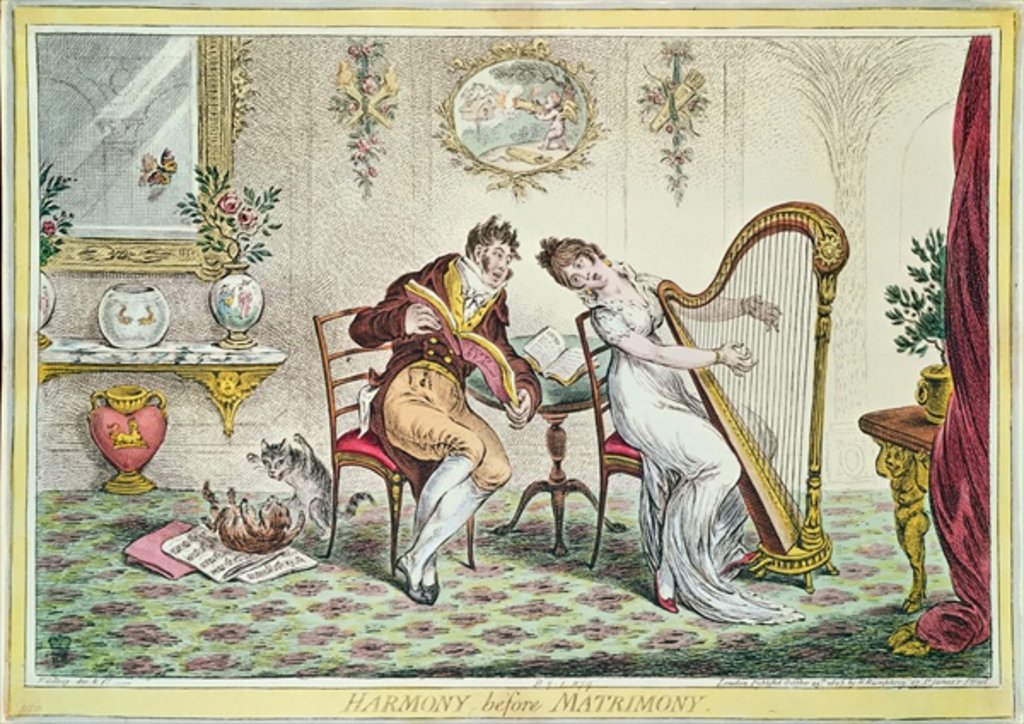 Detail of Harmony before Matrimony, 1805 by James Gillray