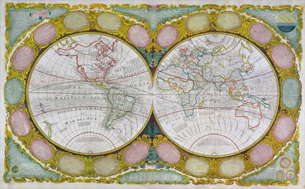 Detail of A New and Correct Map of the World, 1770-97 by Robert Wilkinson