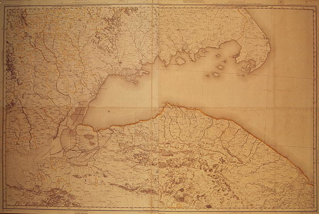 Detail of Map of Cutch and Kathiawar. by English School