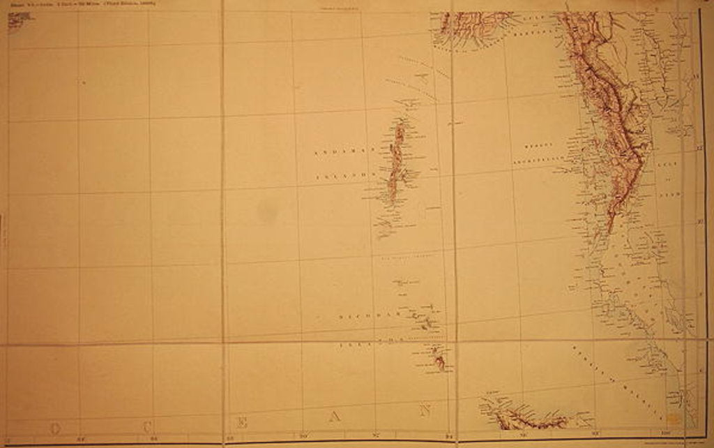 Detail of Map of the Andaman and Nicobar Islands, Bay of Bengal, 1898 by English School