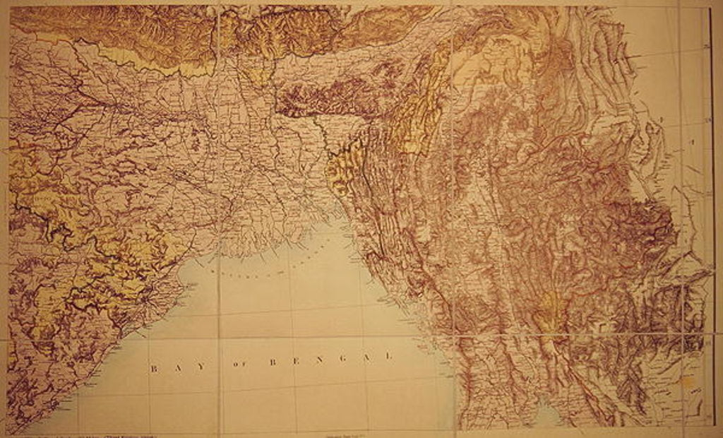 Detail of Map of the Bay of Bengal, 1898 by English School
