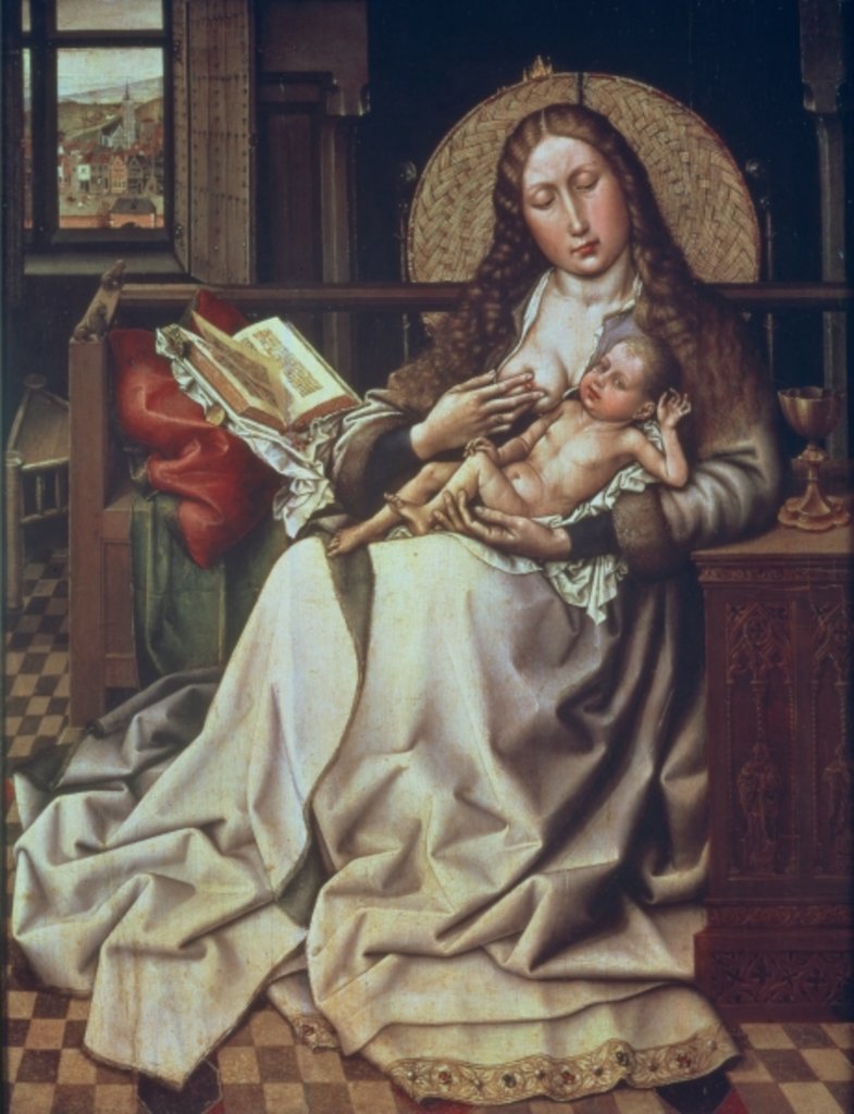 Detail of Virgin and Child Before a Firescreen, c.1440 by Master of Flemalle