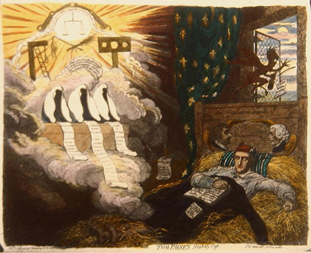 Detail of Tom Paine's Nightly Pest by James Gillray