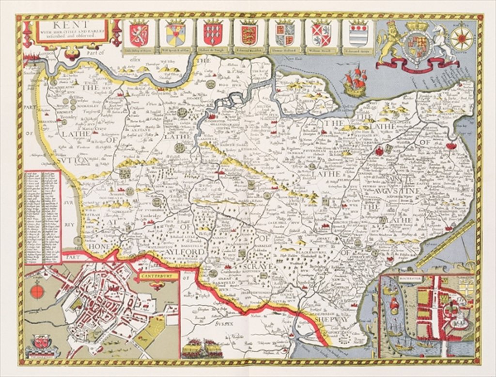 Detail of Kent by John Speed