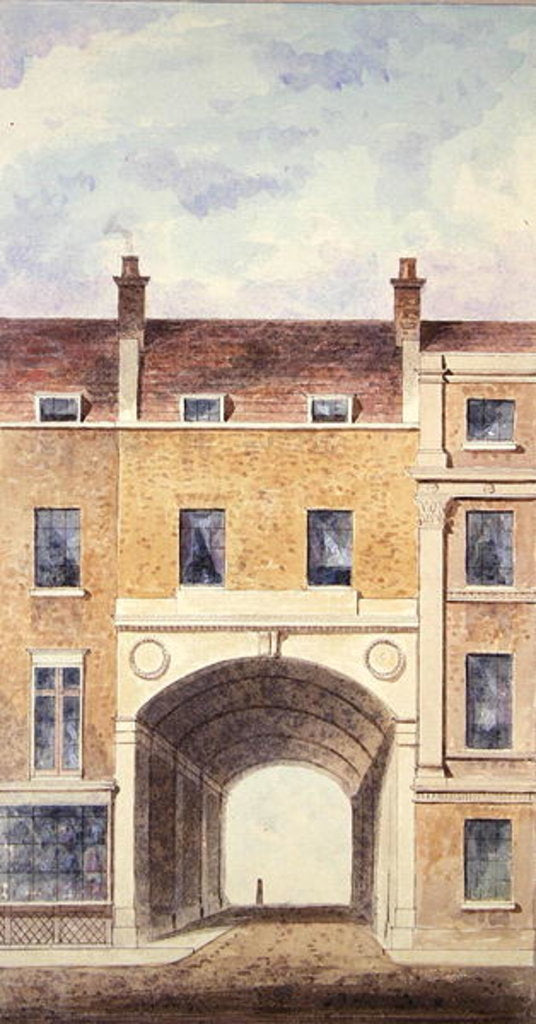 Detail of The Improved Entrance to Scotland Yard, 1824 by T. Chawner