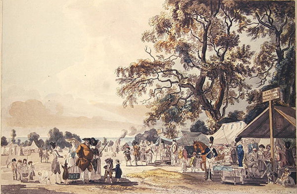 Detail of The Encampment in Hyde Park, 1780 by Paul Sandby