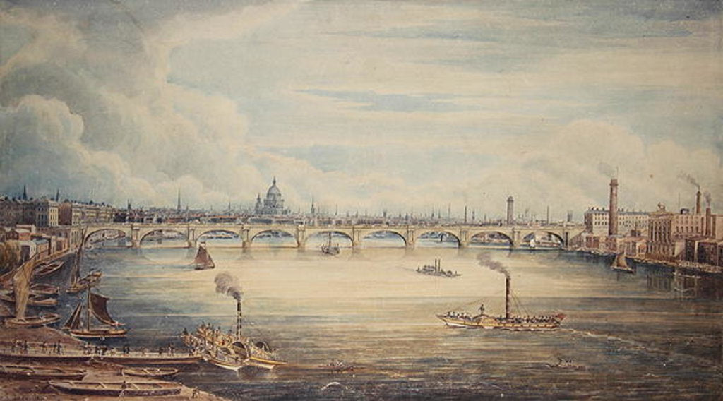Detail of From Hungerford Pier, 1837 by Gideon Yates