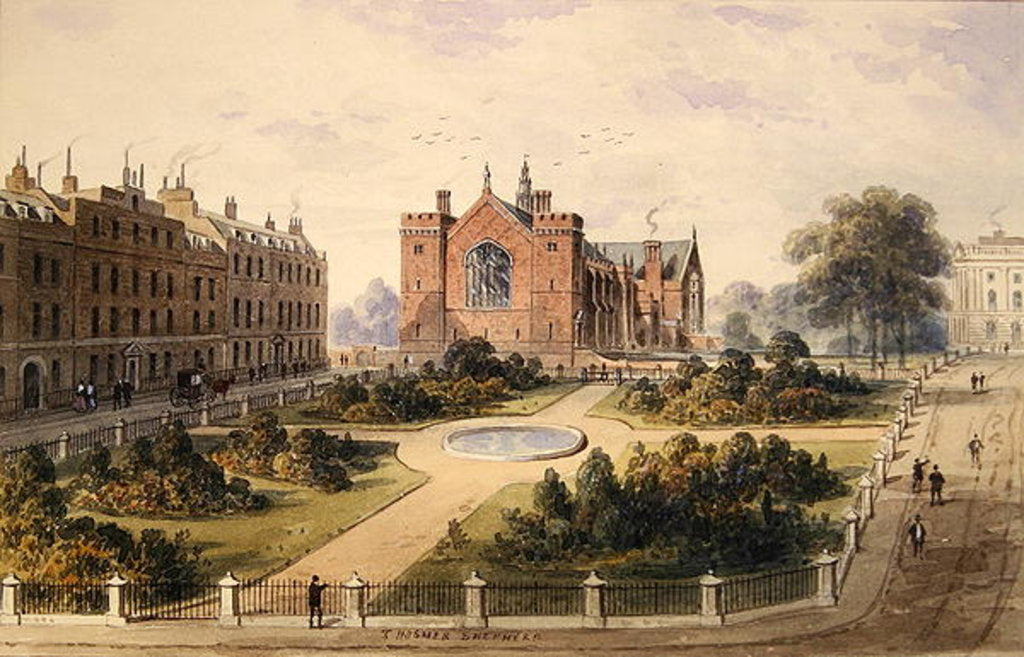 Detail of New Square, Lincoln's Inn, Holborn by Thomas Hosmer Shepherd