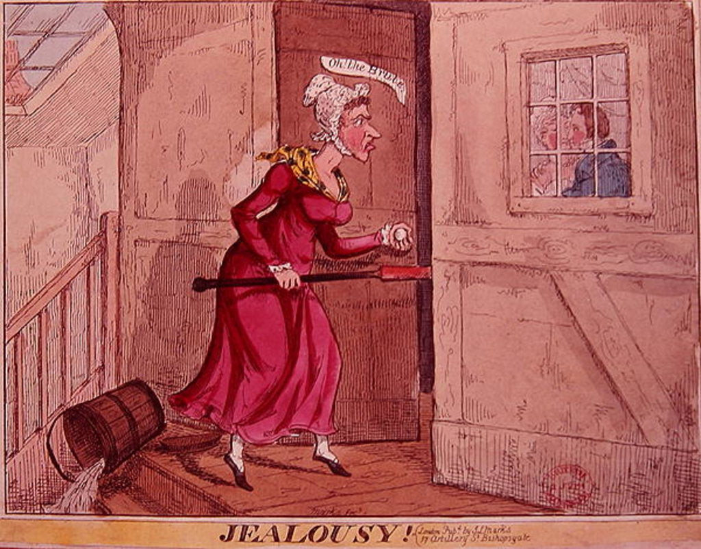 Detail of Jealousy! by English School