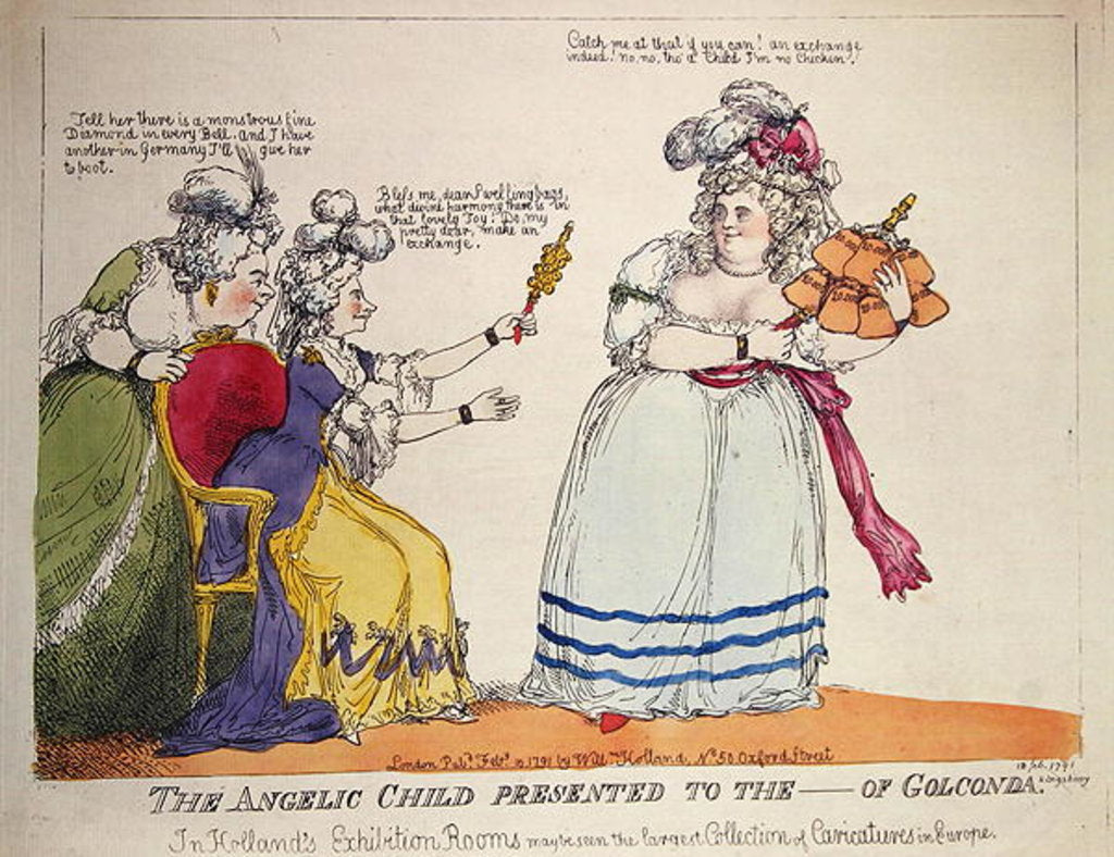 Detail of The Angelic Child Presented to the ----- of Golconda, 1791 by English School