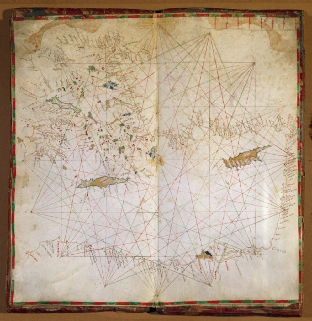 Detail of Map of the Eastern Mediterranean by Grazioso Benincasa