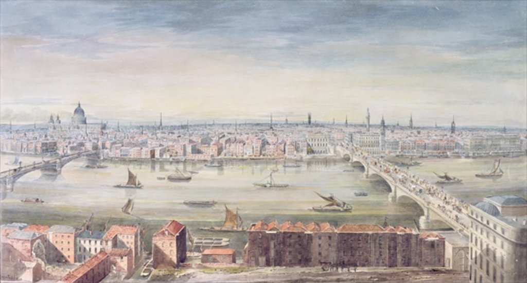 Detail of A View of London from St. Paul's to the Custom House, 1837 by Gideon Yates