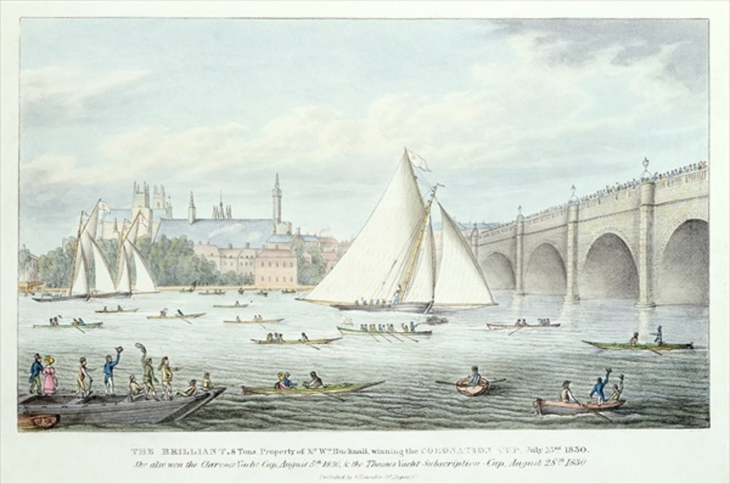 Detail of View of Westminster and the Bridge, with a Sailing Match, 1830 by English School