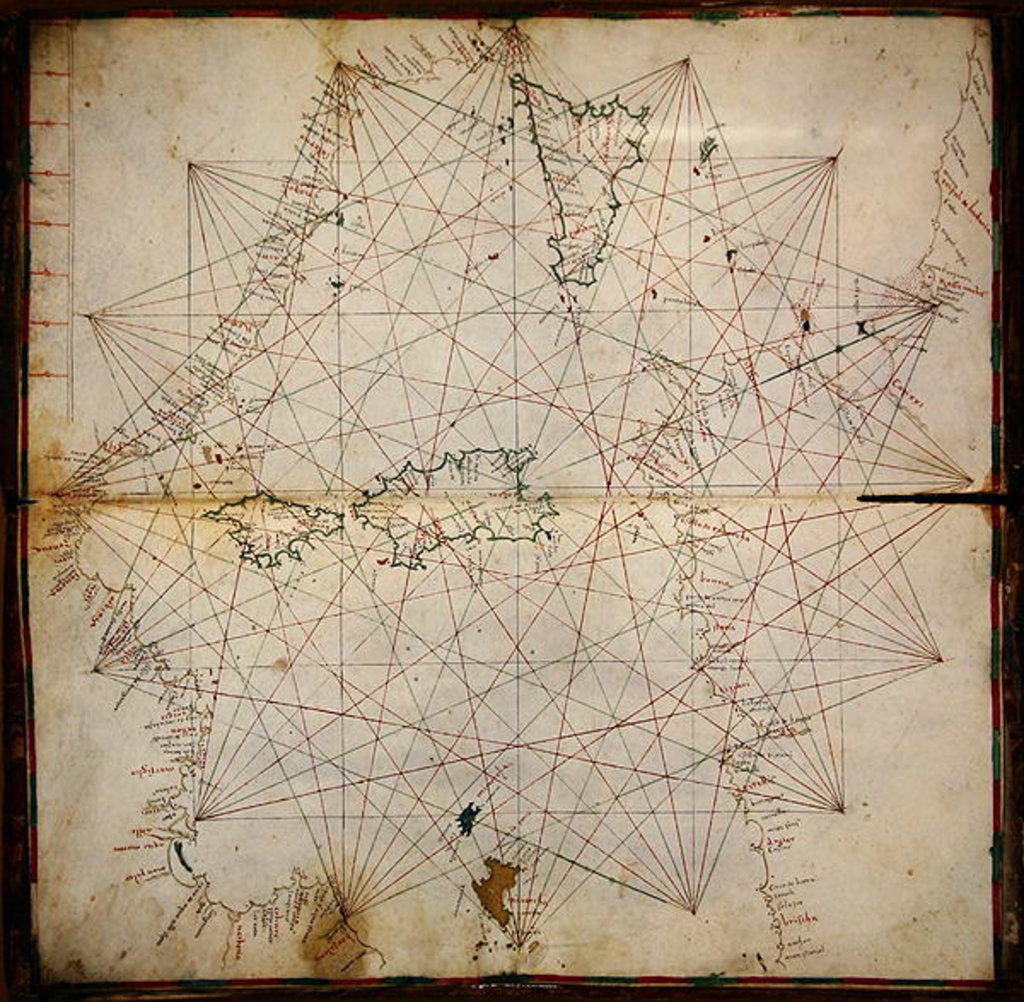 Detail of Map of the Central Mediterranean by Grazioso Benincasa