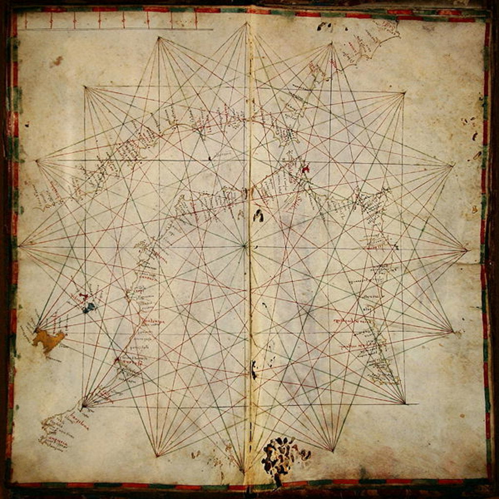 Detail of Map of the Western Mediterranean by Grazioso Benincasa