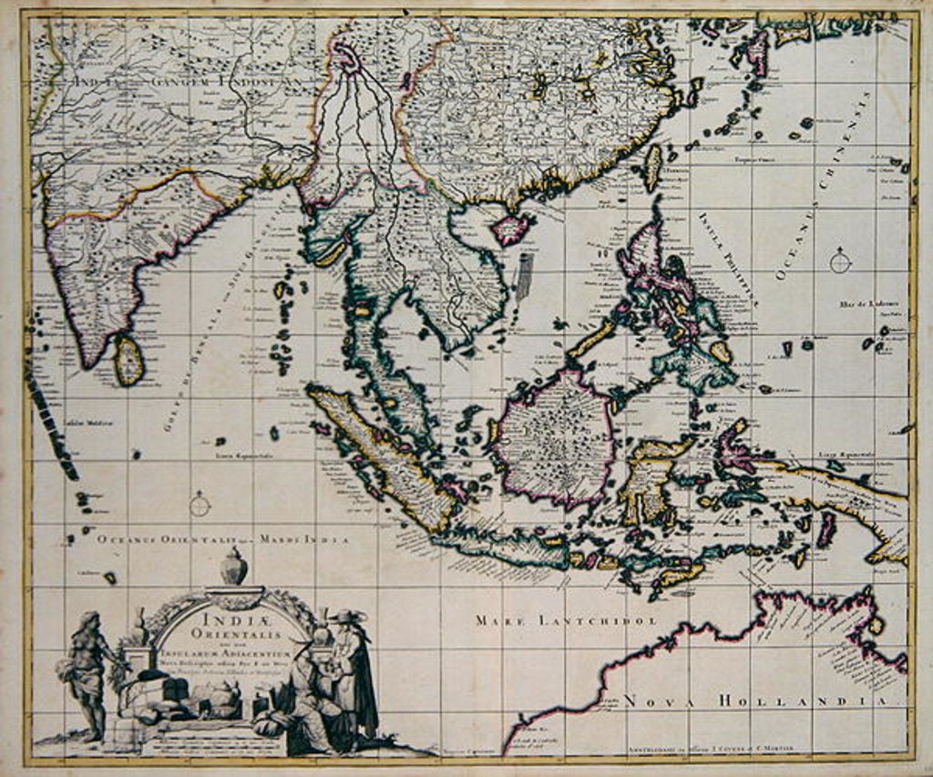 Detail of Map of India and the East Indies by Frederick de Wit