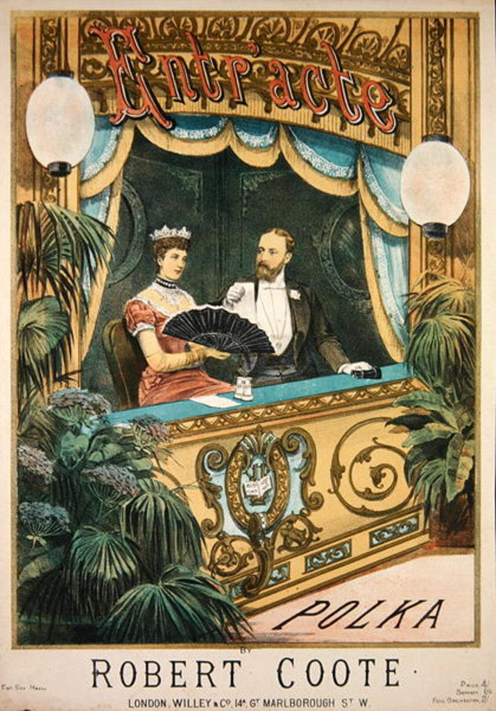 Detail of Entr'acte, Polka by Robert Coote by English School