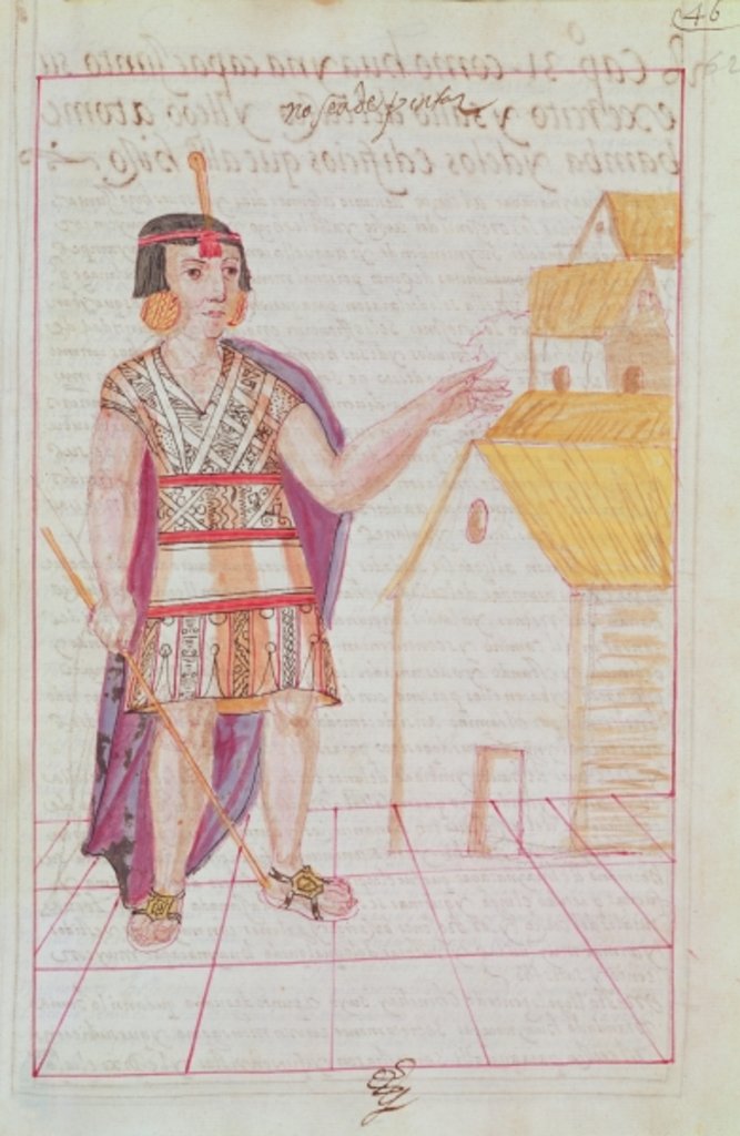 Detail of Illustration from 'Historia y Genealogia Real de los Reyes Incas del Peru, de sus hechos, costumbres, trajes y manera de Gobierno' by Spanish School