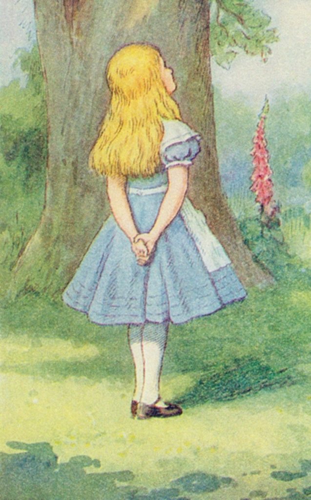 Detail of Alice and the Cheshire Cat by John Tenniel