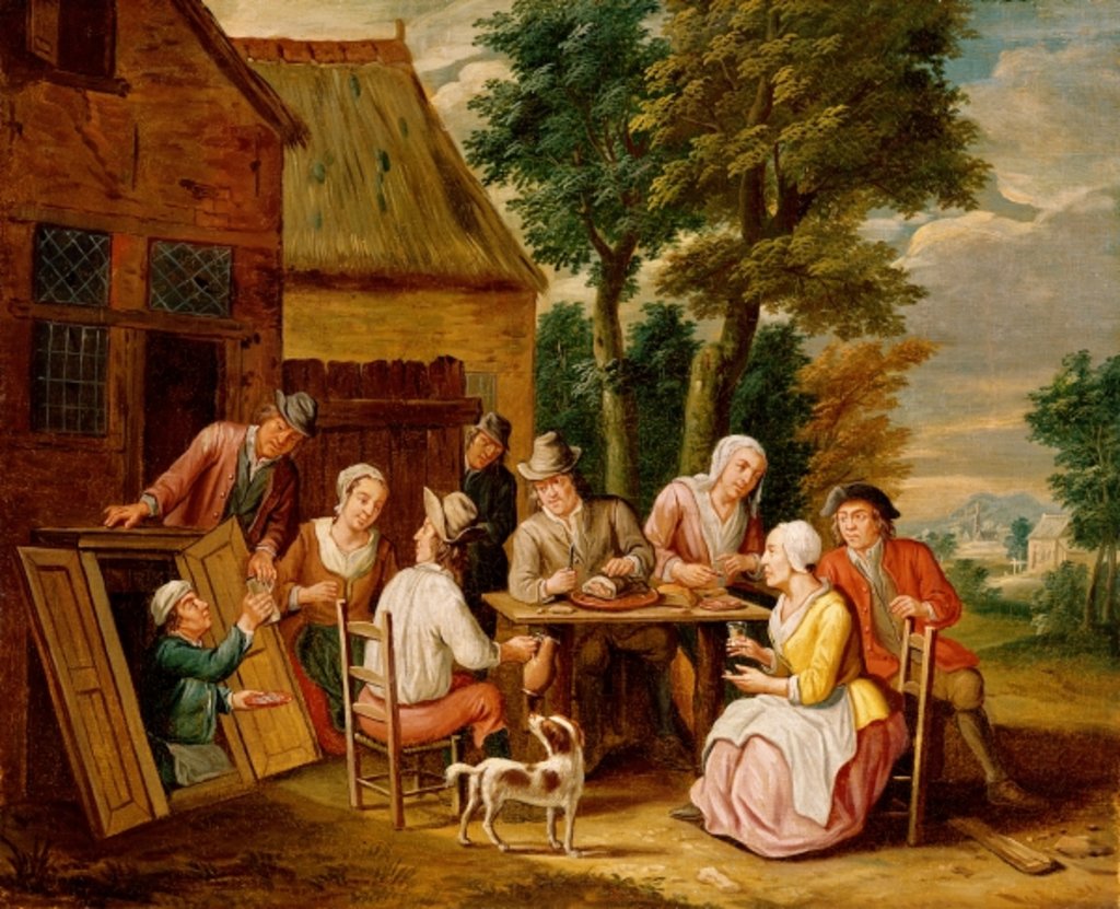 Detail of Outside the Inn by Jan Havicksz. Steen