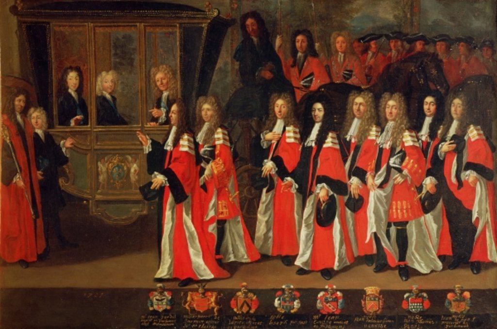 Detail of The Capitouls of Toulouse welcoming the Dukes of Burgundy and Berry in 1701 by Jean Michel