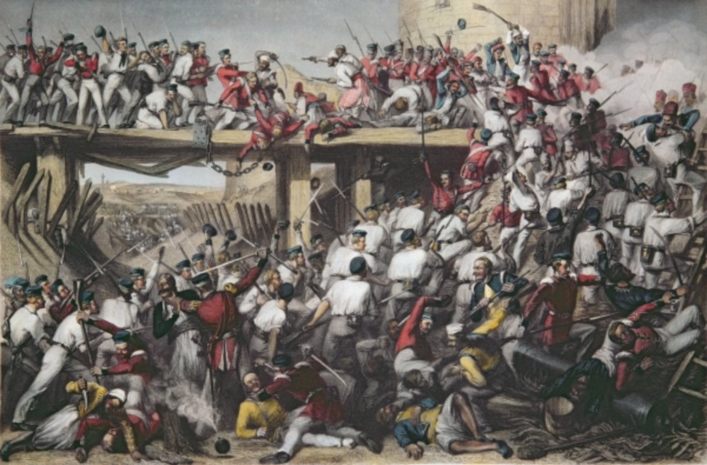 Detail of Storming of Delhi by Matthew 