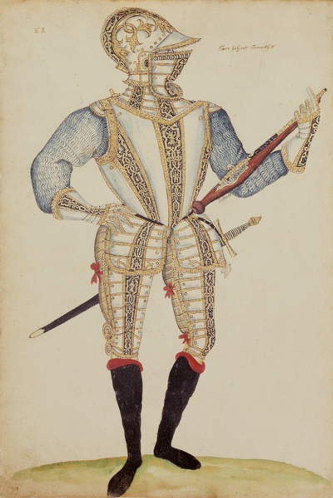 Detail of Sir John Smithe's armour, 1585 by Jacobe Halder