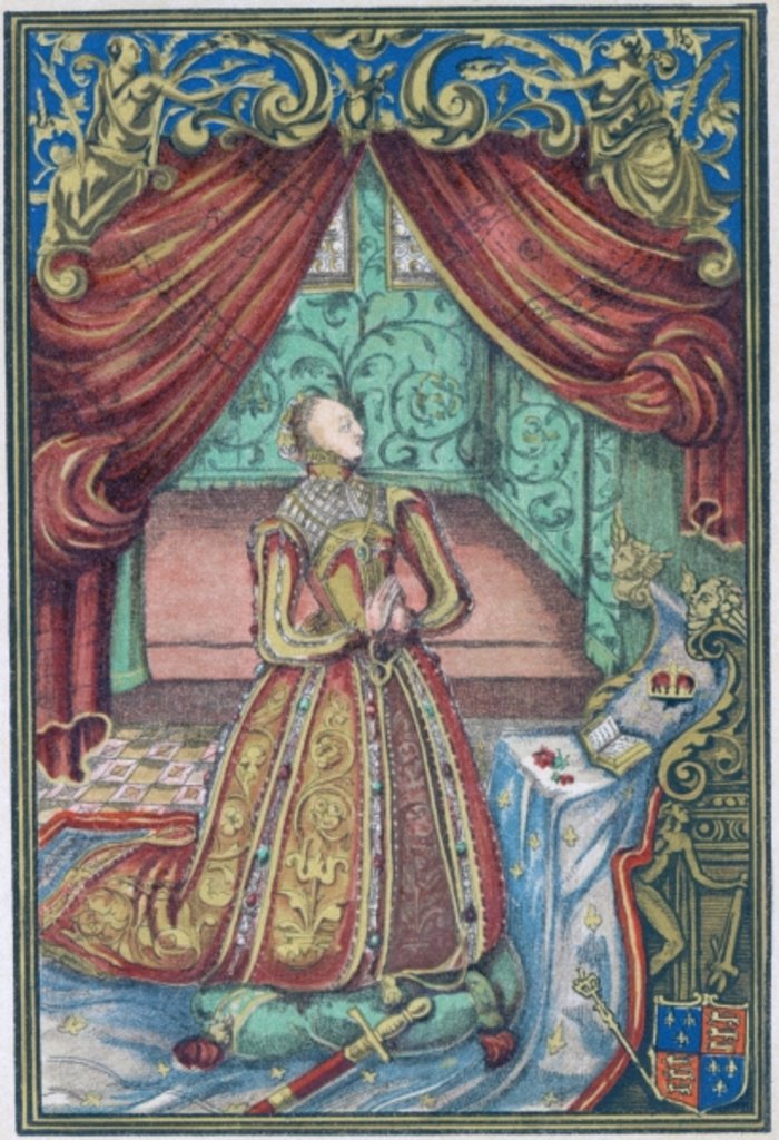 Detail of Queen Elizabeth I at Prayer by English School