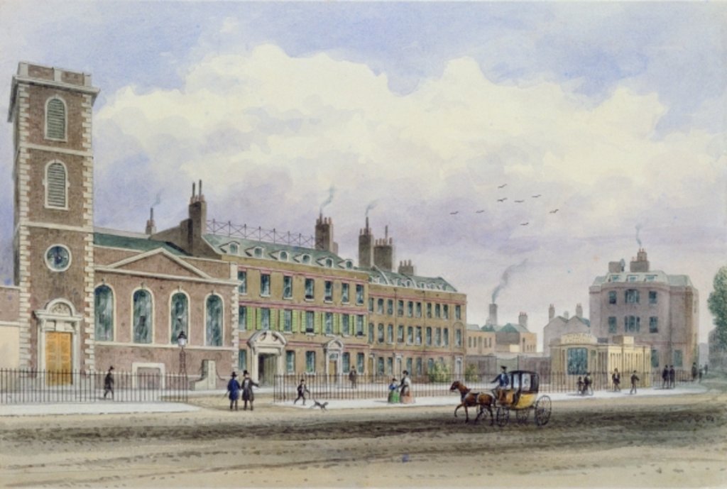 Detail of St. Thomas's Church, Southwark, London by Thomas Hosmer Shepherd