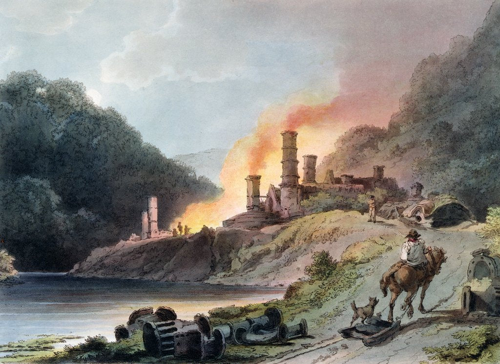 Detail of Iron Works, Coalbrookdale by Philippe de Loutherbourg