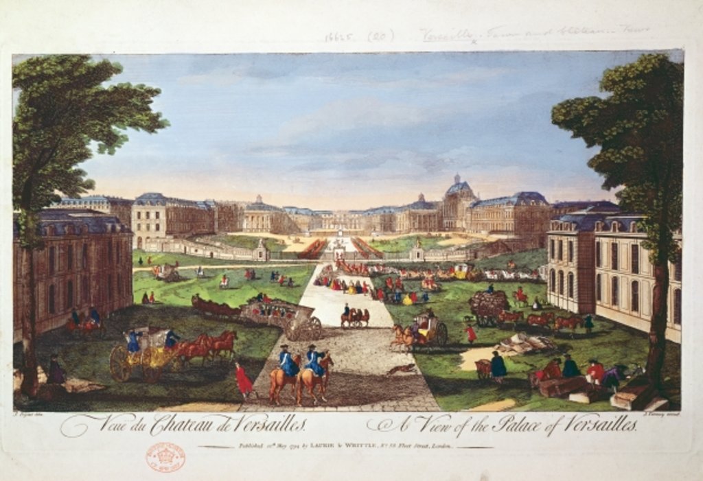 Detail of View of the Palace of Versailles, 1794 by Jacques Rigaud