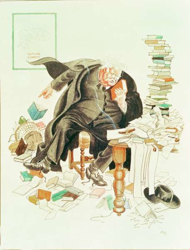 Detail of The Outline of Sanity Satirical Cartoon of G.K. Chesterton by Anonymous