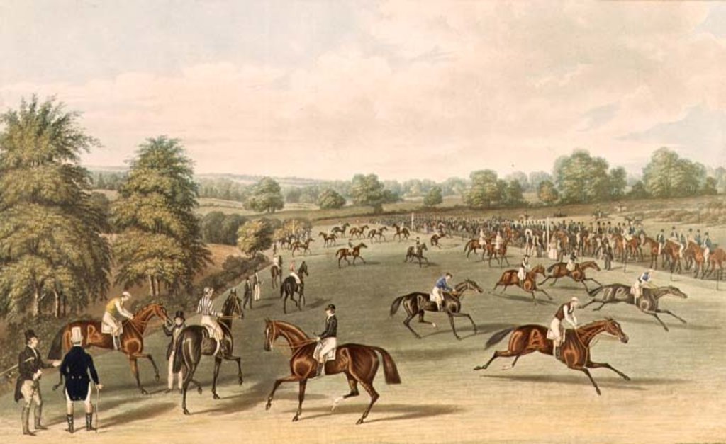 Detail of Epsom: preparing to start, 1830 by James Pollard