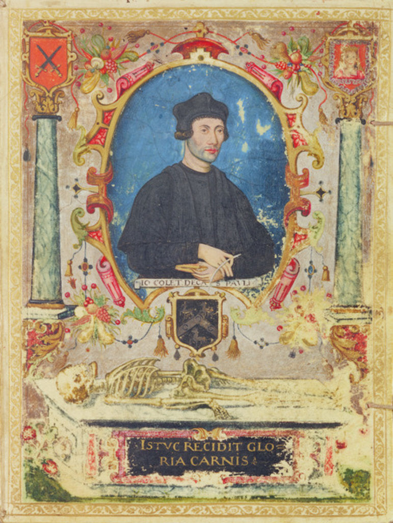 Detail of Memorial Portrait of John Colet by English School