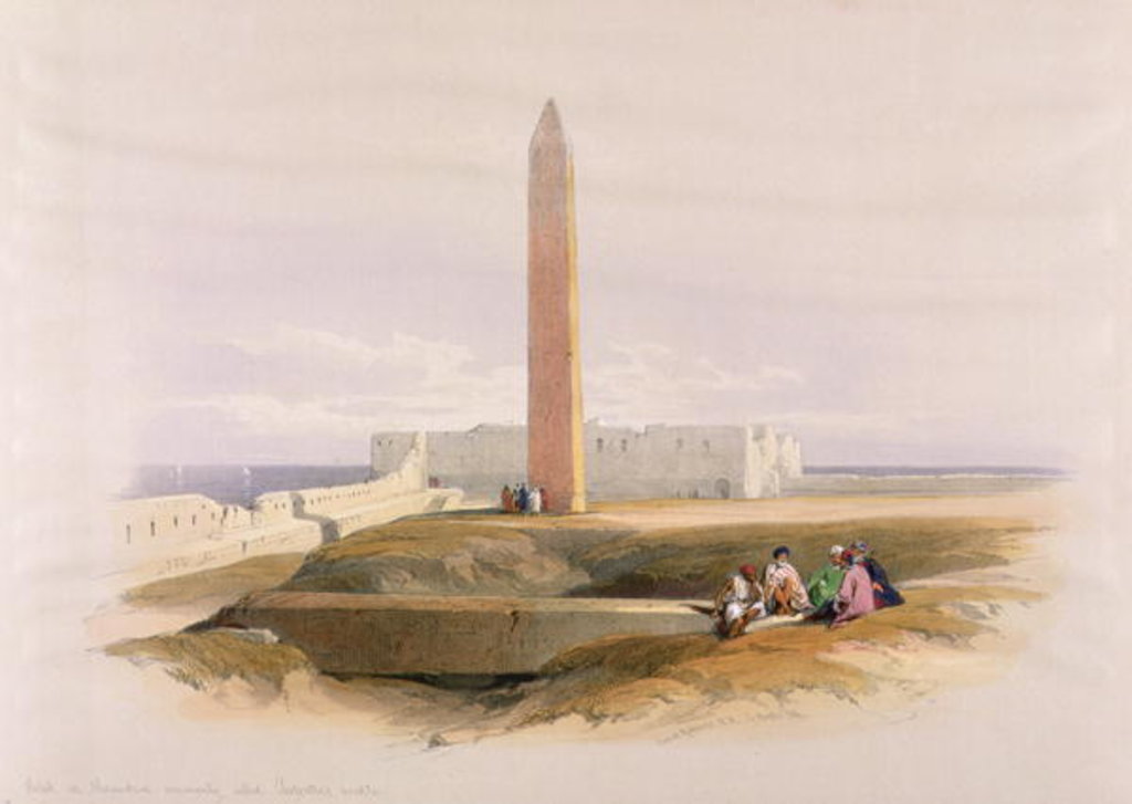 Detail of Obelisk at Alexandria, commonly called Cleopatra's Needle by David Roberts