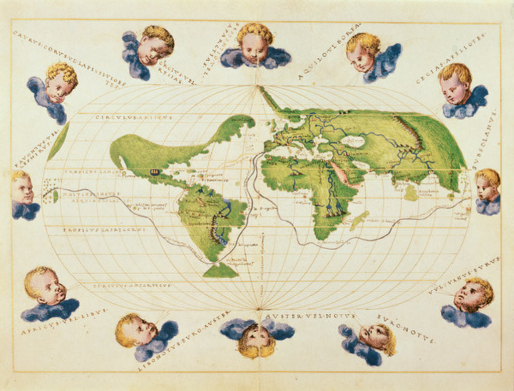 Detail of Map of Magellan's Voyage Around the World, c.1540 by Battista Agnese