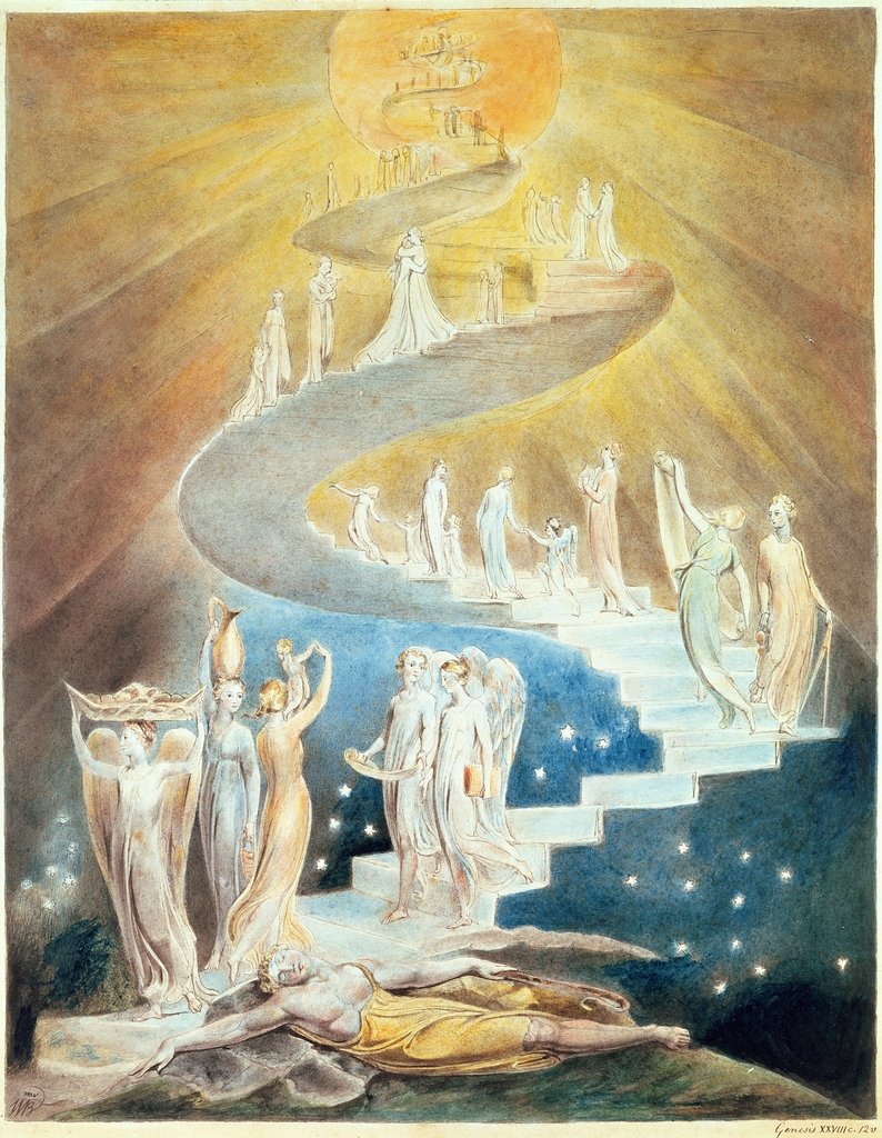 Detail of Jacob's Ladder, 1800-03 by William Blake