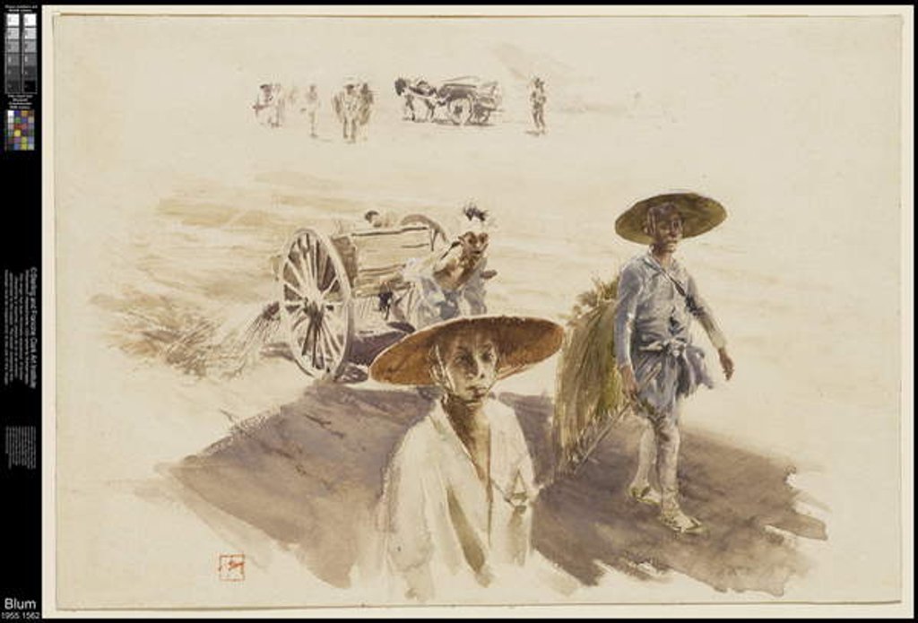 Detail of A Watering Cart, 1890 by Robert Frederick Blum