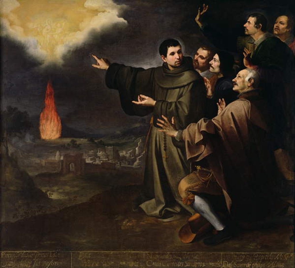 Detail of Fray Julian of Alcala's Vision of the Ascension of the Soul of King Philip II of Spain, 1645-46 by Bartolome Esteban Murillo