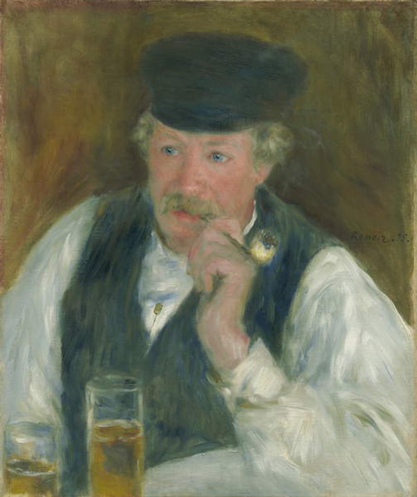 Detail of Père Fournaise, 1875 by Pierre Auguste Renoir