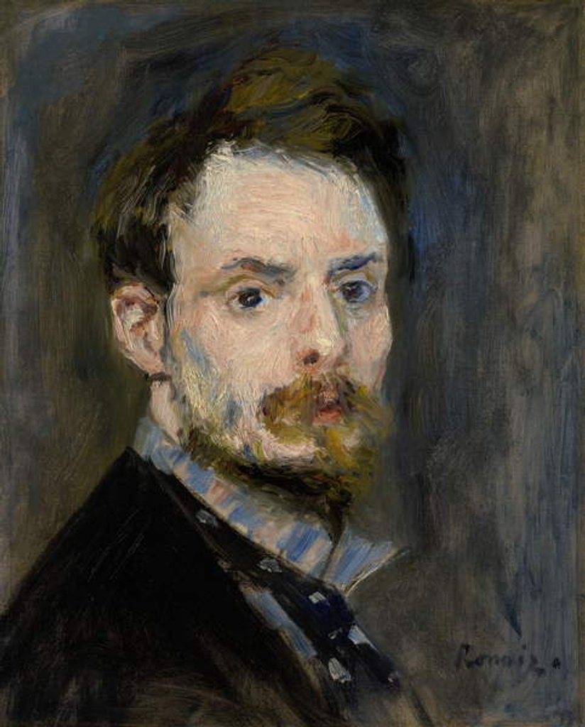 Detail of Self-Portrait, c.1875 by Pierre Auguste Renoir