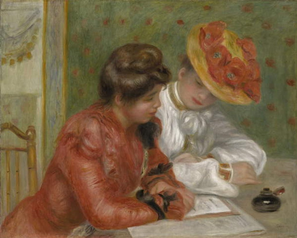 Detail of The Letter, c.1895-1900 by Pierre Auguste Renoir