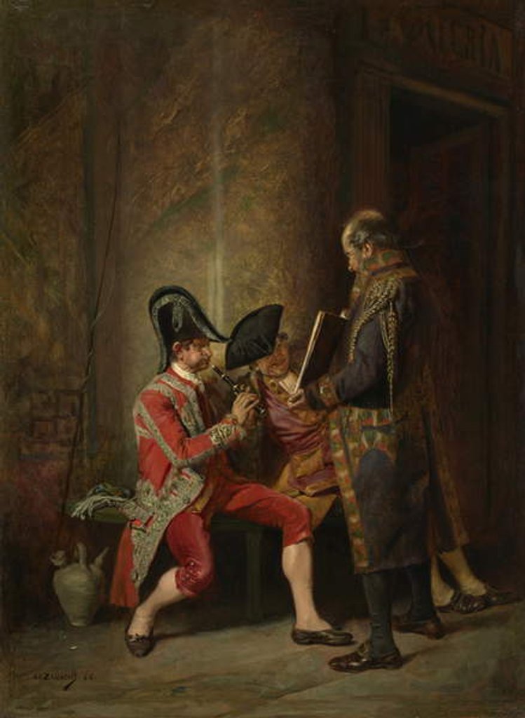 Detail of The Musicians, 1866 by Eduardo Zamacois y Zabala