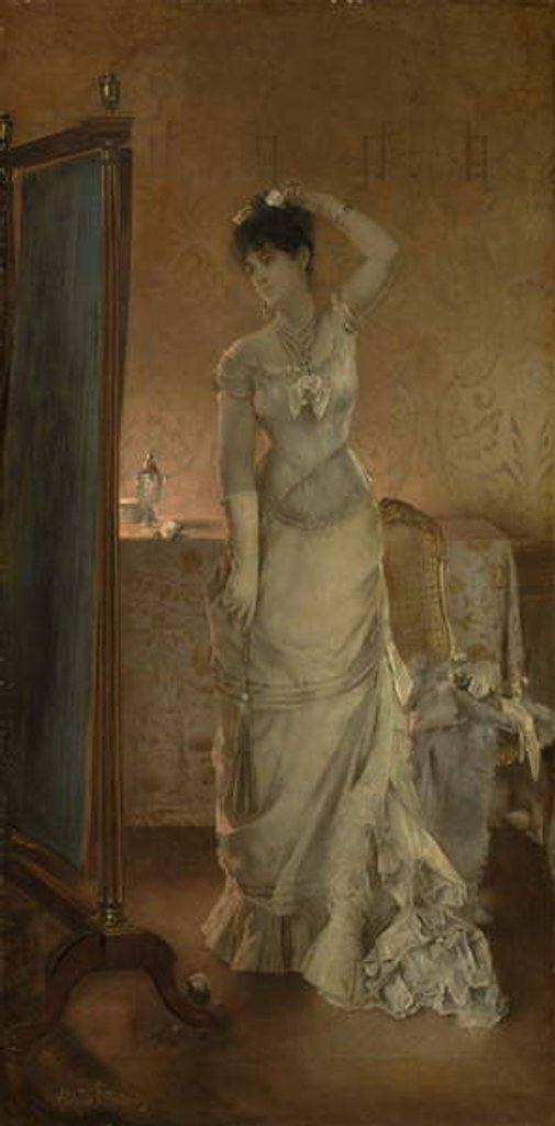 Detail of Winter, 1877 by Alfred Emile Stevens