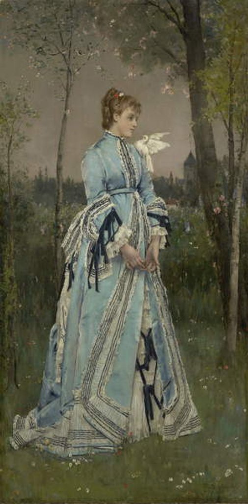 Detail of Spring, 1877 by Alfred Emile Stevens
