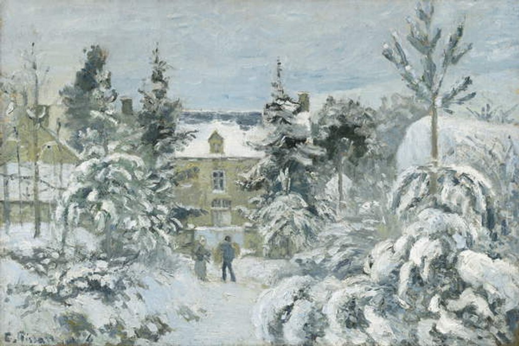 Detail of Piette's House at Montfoucault, 1874 by Camille Pissarro