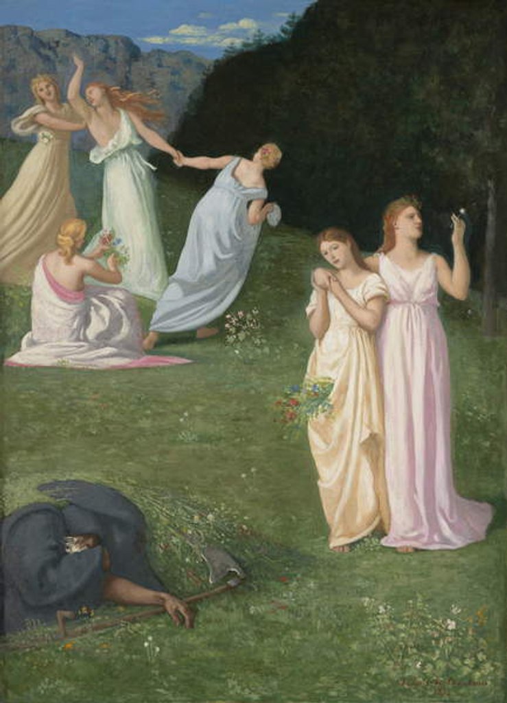 Detail of Death and the Maidens, 1872 by Pierre Puvis de Chavannes